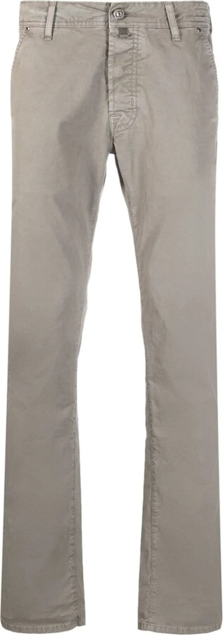 Scarf-Detail Straight-Leg Trousers