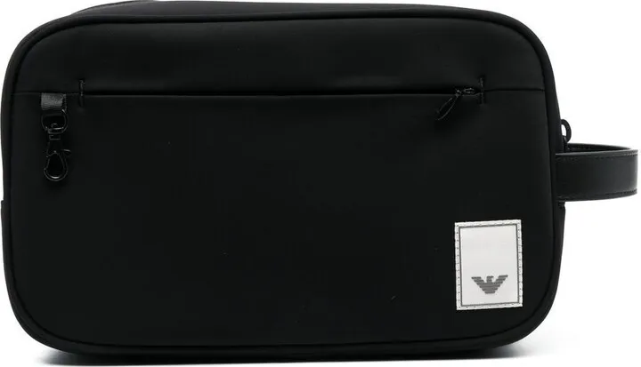 Logo-Patch Wash Bag