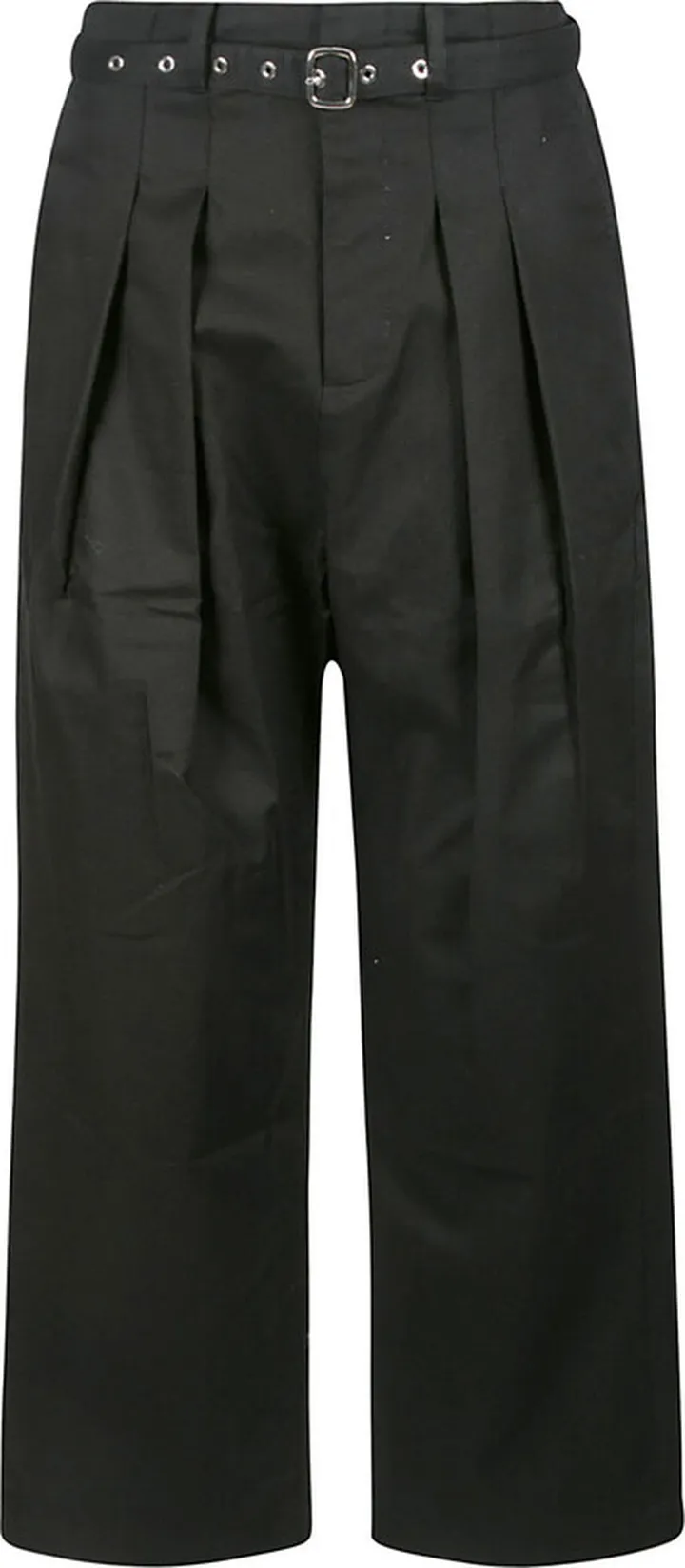 Wide Leg Pleat Front Trousers