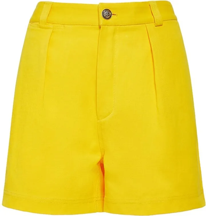Gotan cotton & linen drill mini shorts