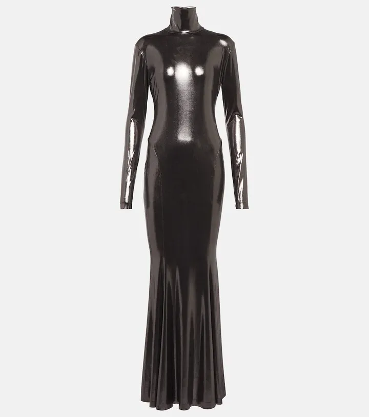 Fishtail jersey gown