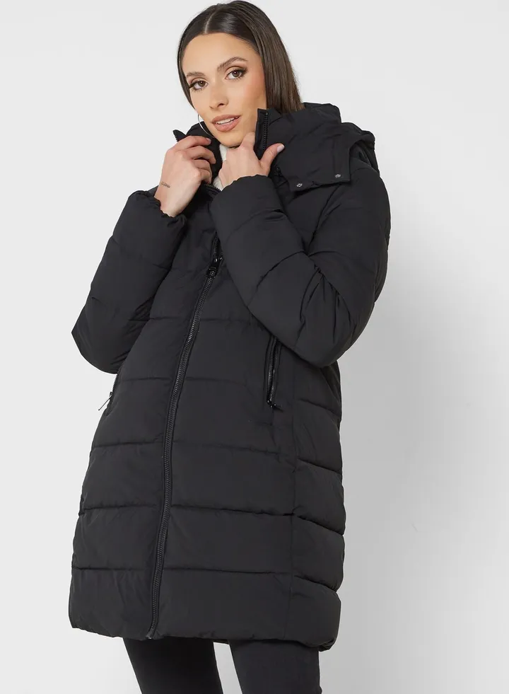 Longline Quilted Coat