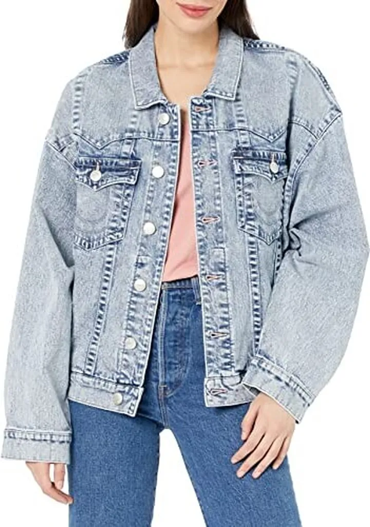 True Religion Women's Stacked Hs Oversized Jimmy JKT