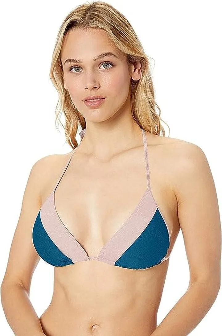 Body Glove Women's Standard DITA Triangle Slider Bikini Top Swimsuit (Stamina Shiny Prussian) Women's Swimwear