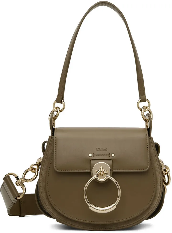 Chloé Khaki Small Tess Bag