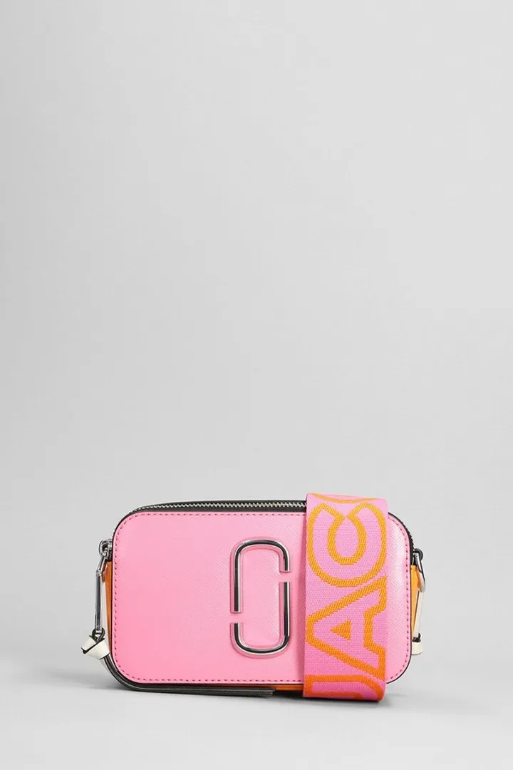 The Snapshot Shoulder Bag In Rose-pink Leather