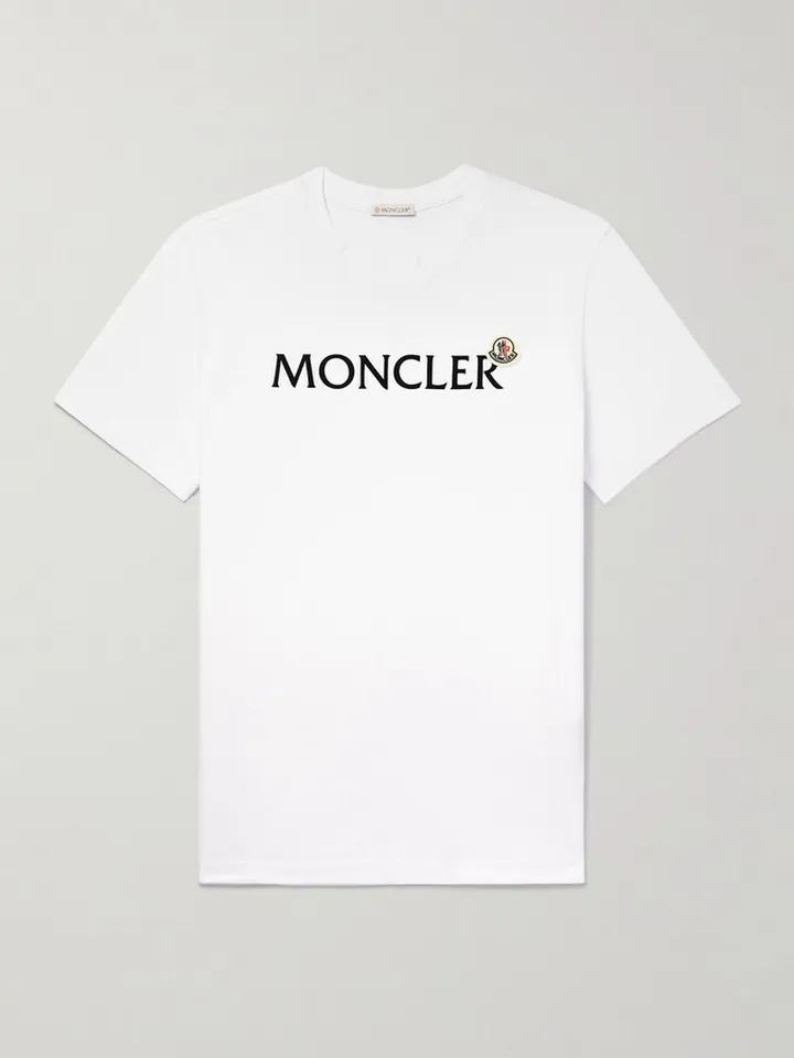 Logo-Flocked Cotton-Jersey T-Shirt