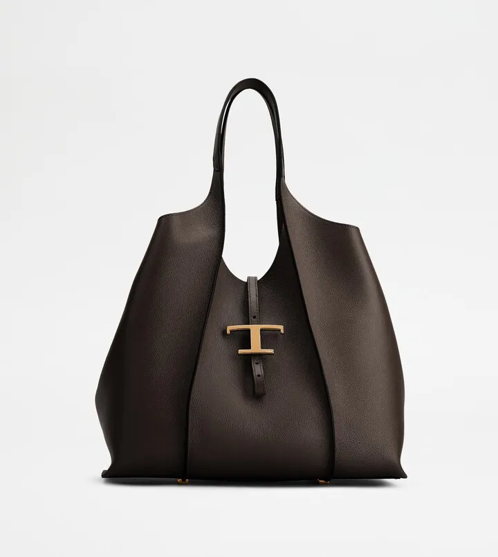 T Timeless Shopping Bag in Leather Medium