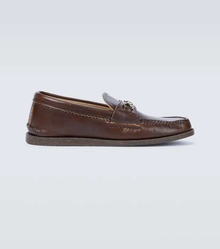 Bit leather loafers