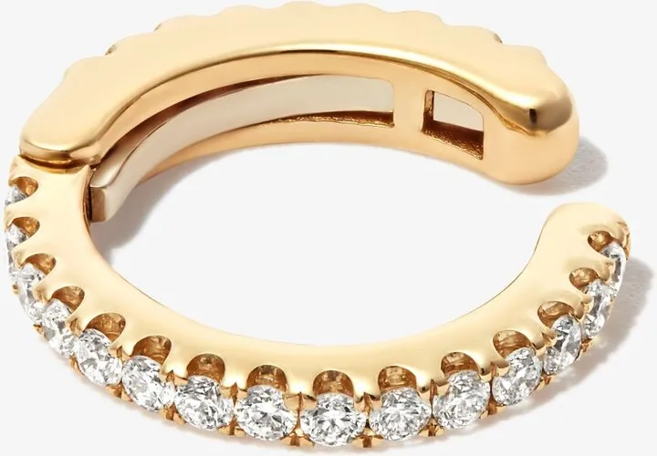 18K Yellow Gold Eternity Diamond Ear Cuff