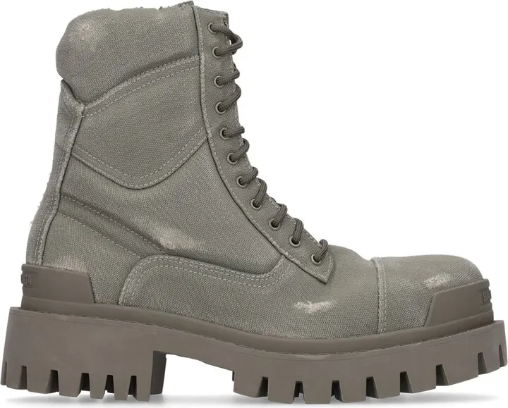 Strike cotton canvas combat boots