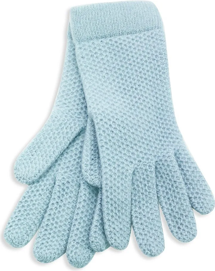 Honeycomb Stitch Cashmere Gloves