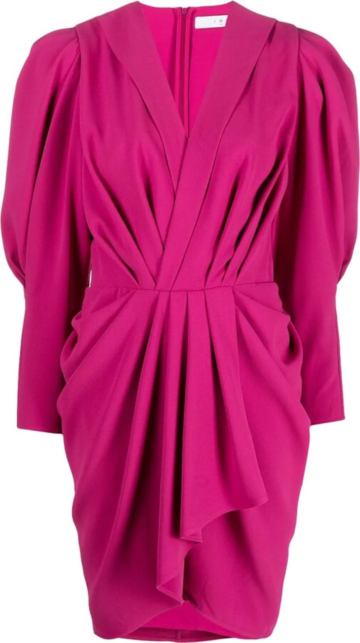 V-Neck Draped Dress