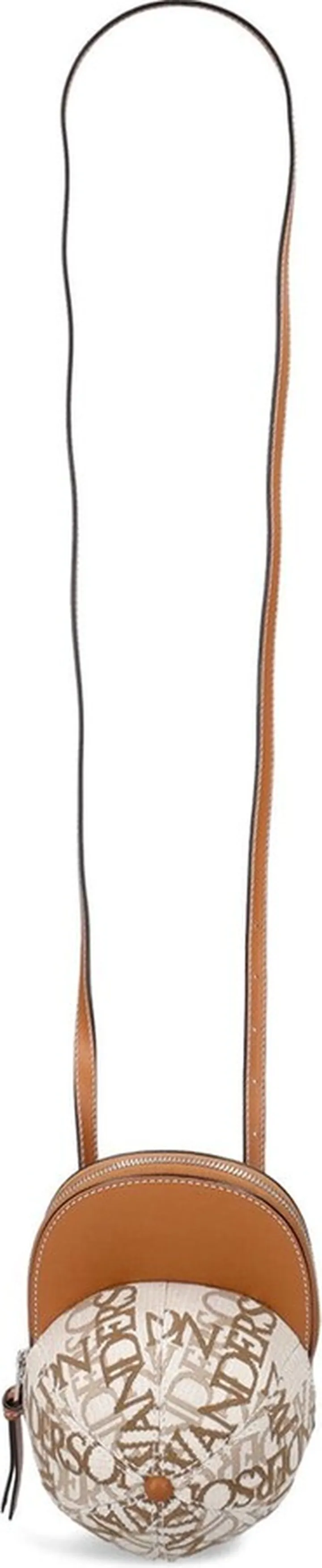 Midi Cap cotton & leather shoulder bag