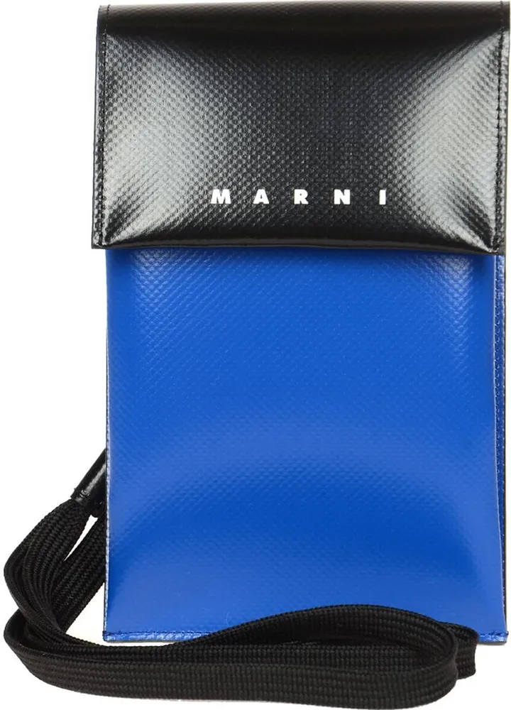 Two Toned Logo Printed Phone Pouch