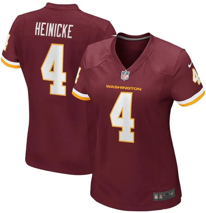 Women's Nike Taylor Heinicke Burgundy Washington Football Team Game Jersey