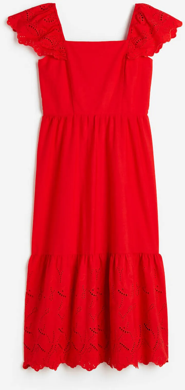 Dress with Eyelet Embroidery