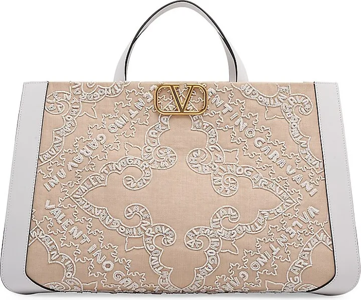 VLogo Signature Embroidered Tote