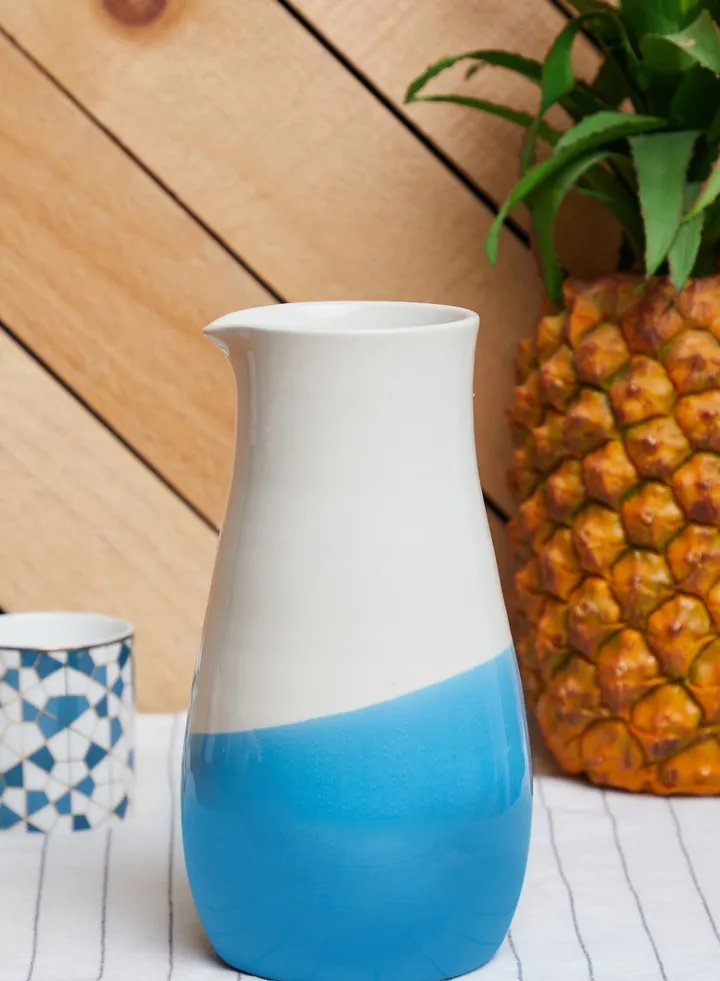 Blue Dip Pouring Jug