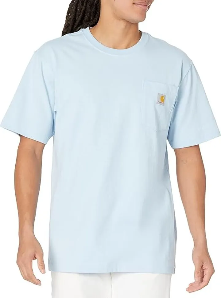 Carhartt Loose Fit Heavyweight Short Sleeve C Graphic T-Shirt (Moonstone) Men's Clothing