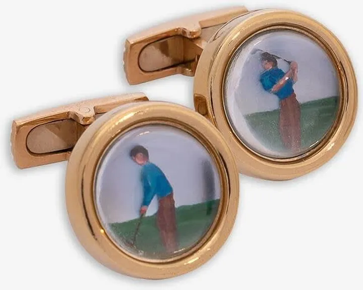 Cufflinks With Golfer Cufflinks