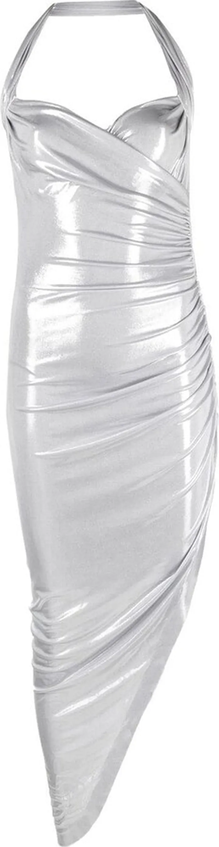 Cayla side draped gown