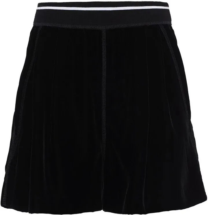 Velvet-Effect Track Shorts