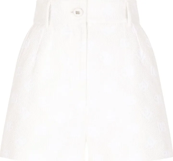 Logo Jacquard High-Waisted Shorts