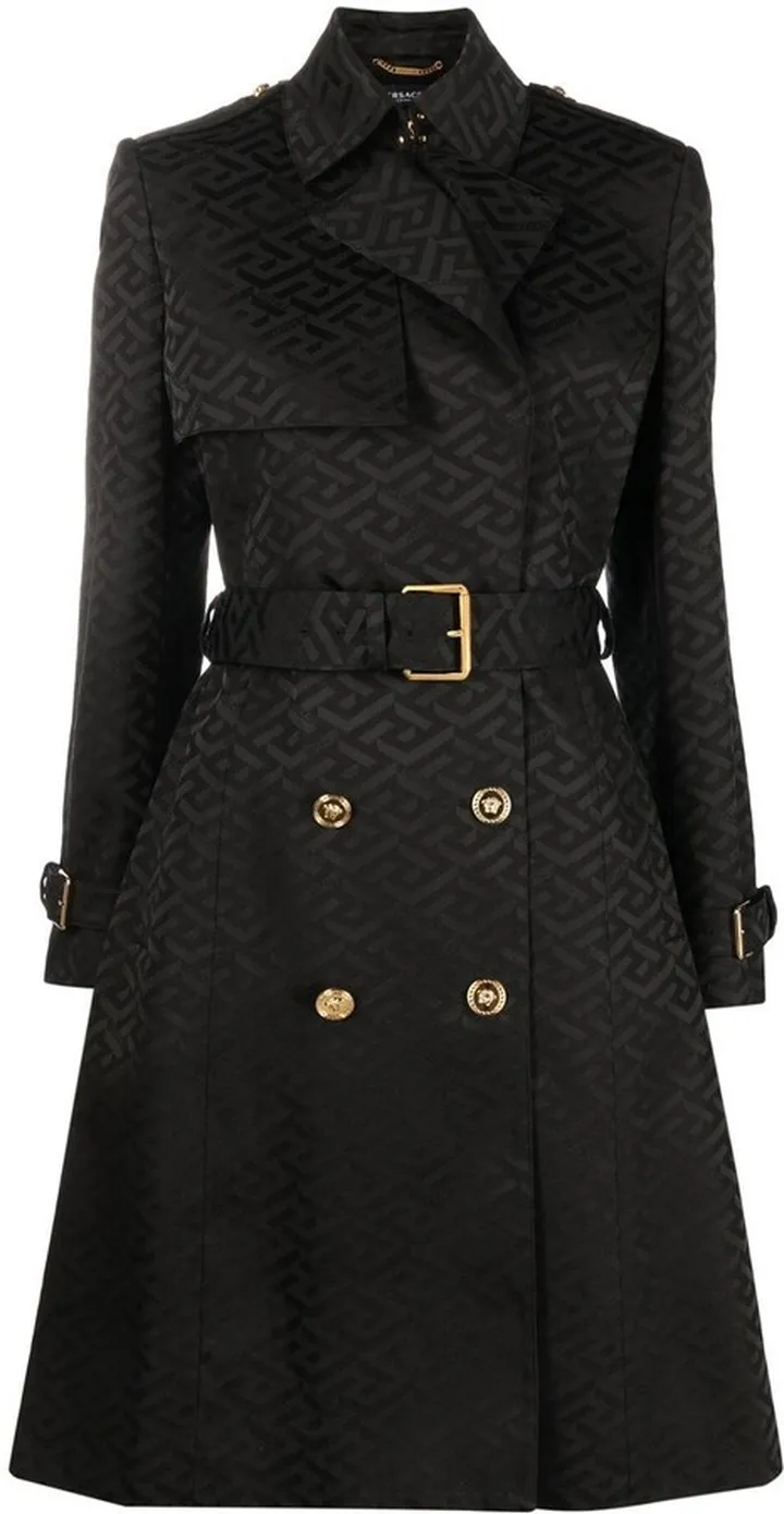 La Greca-print trench coat
