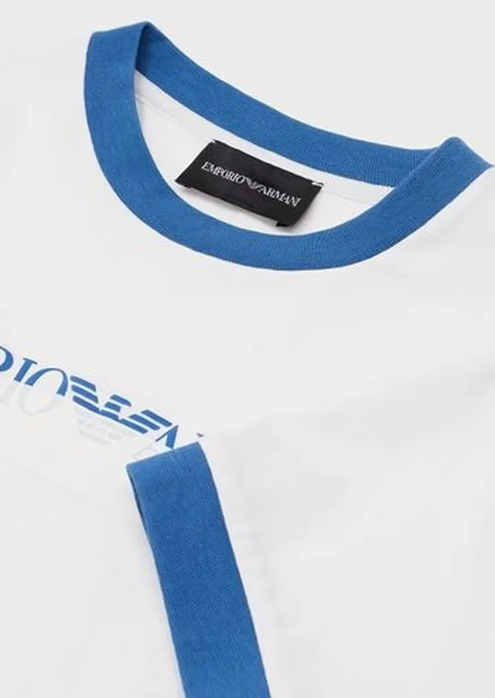 Heavyweight jersey T-shirt with EA Crew logo lettering