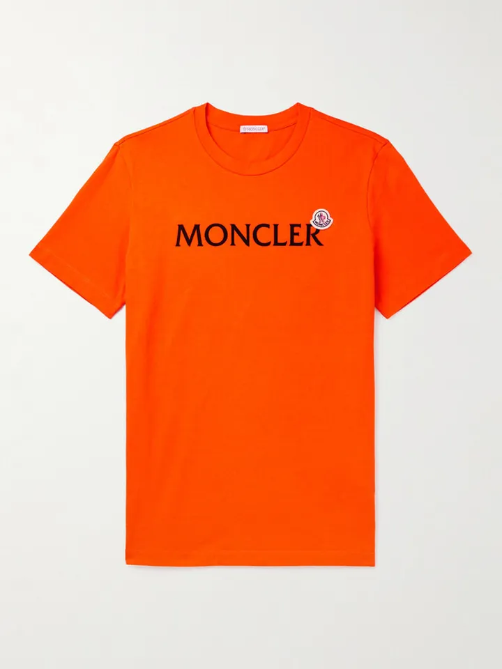 Logo-Flocked Cotton-Jersey T-Shirt