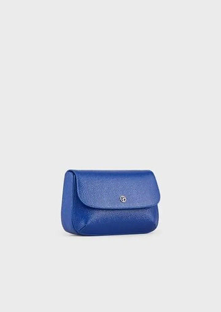 Mini la Prima shoulder bag in pebbled patent leather