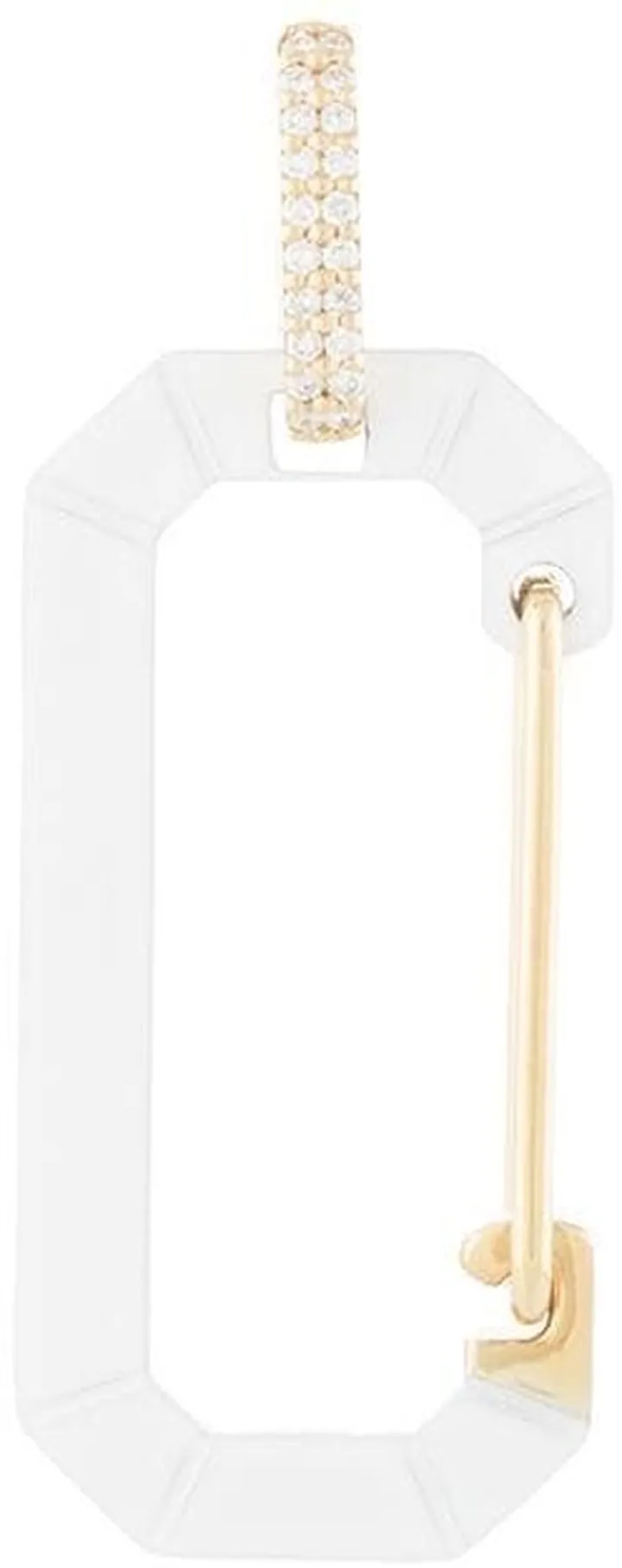 18kt yellow gold Chiara diamond white big earring