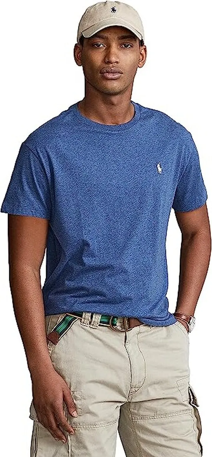 Polo Ralph Lauren Classic Fit Crew T-Shirt (Derby Blue Heather) Men's T Shirt