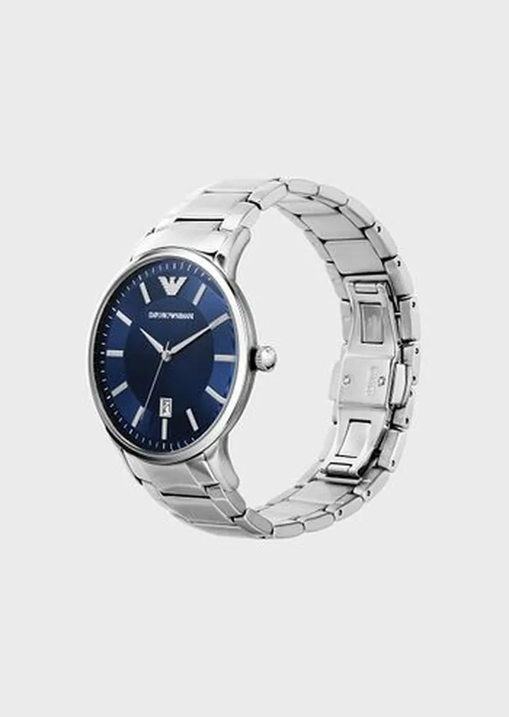 Three-Hand Date Stainless Steel Watch