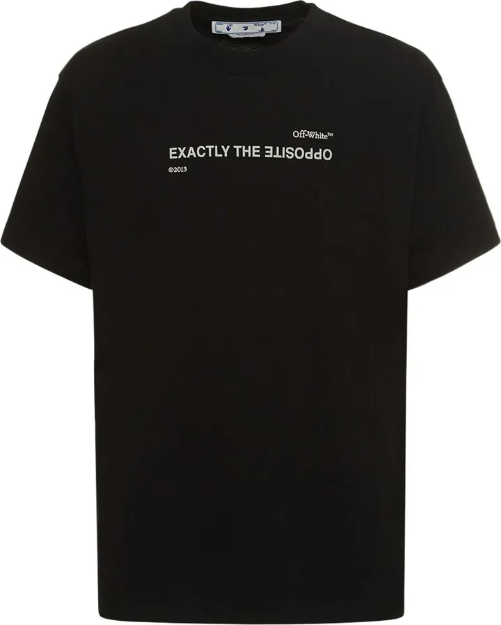 Spiral opposite cotton jersey t-shirt