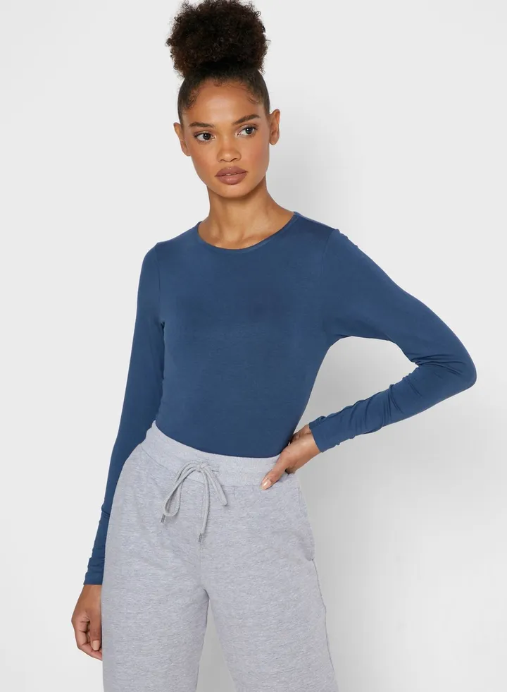 Closed Neck Long Sleeve Top