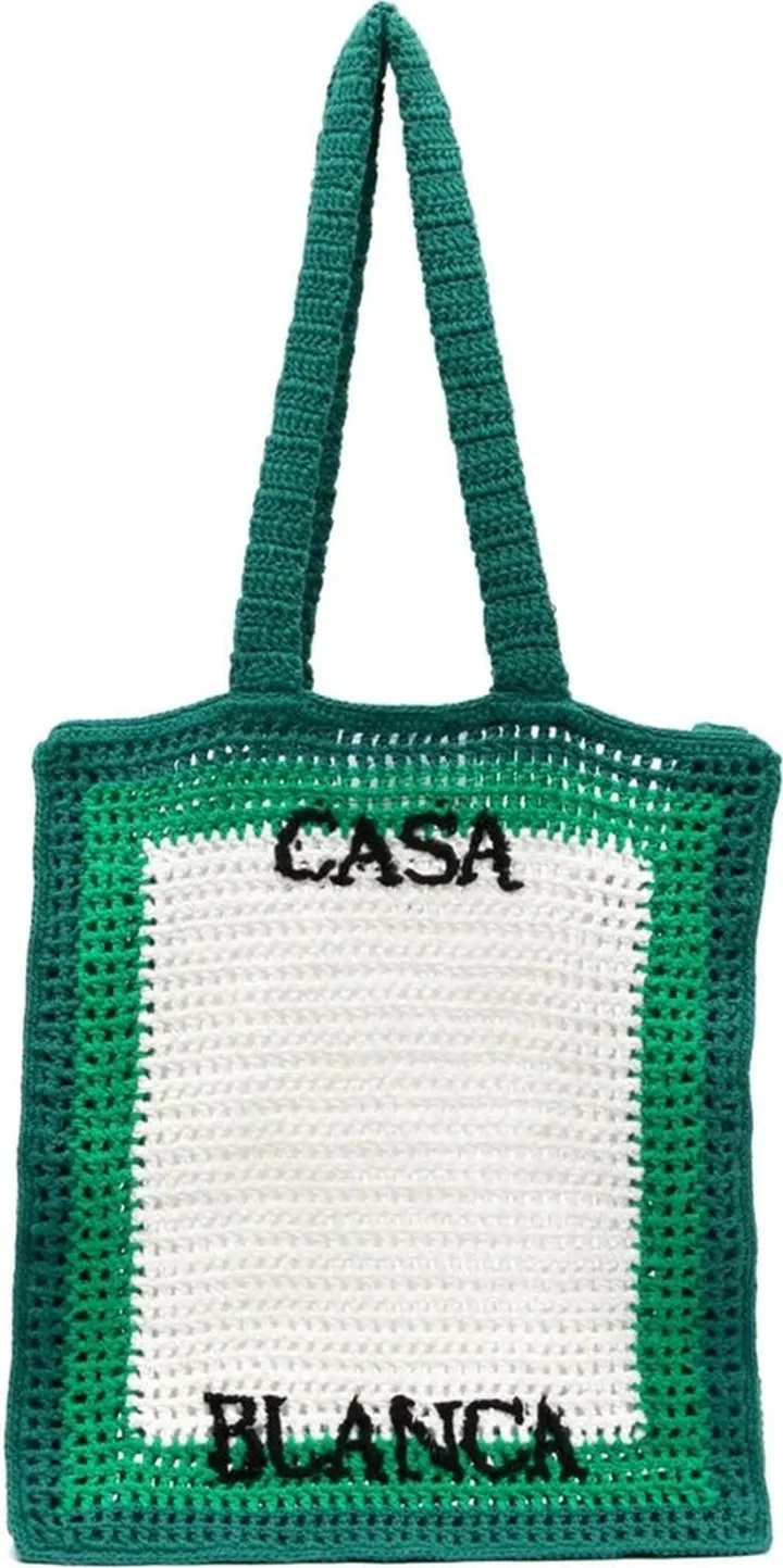 Dark Green Crochet Cuzimala Shopping Bag