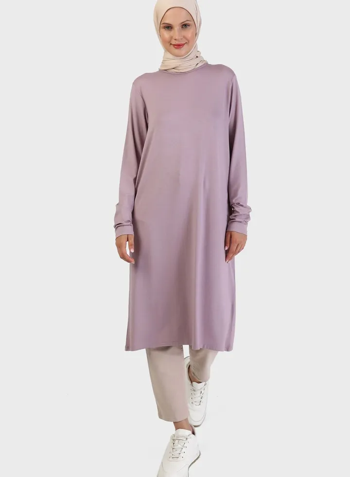 Round Neck Knitted Tunic