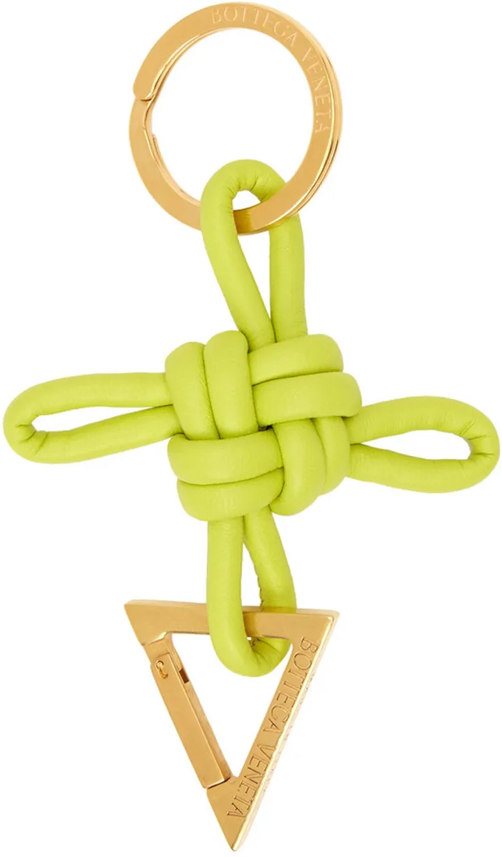 Bottega Veneta Green Lambskin Keychain