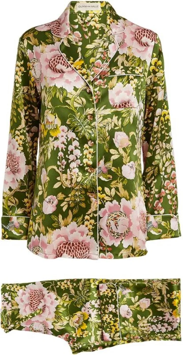 Olivia Von Halle Silk Lila Pyjama Set
