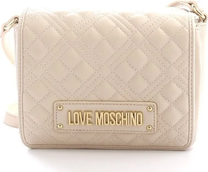 Love Moschino Logo-Plaque Foldover Top Crossbody Bag