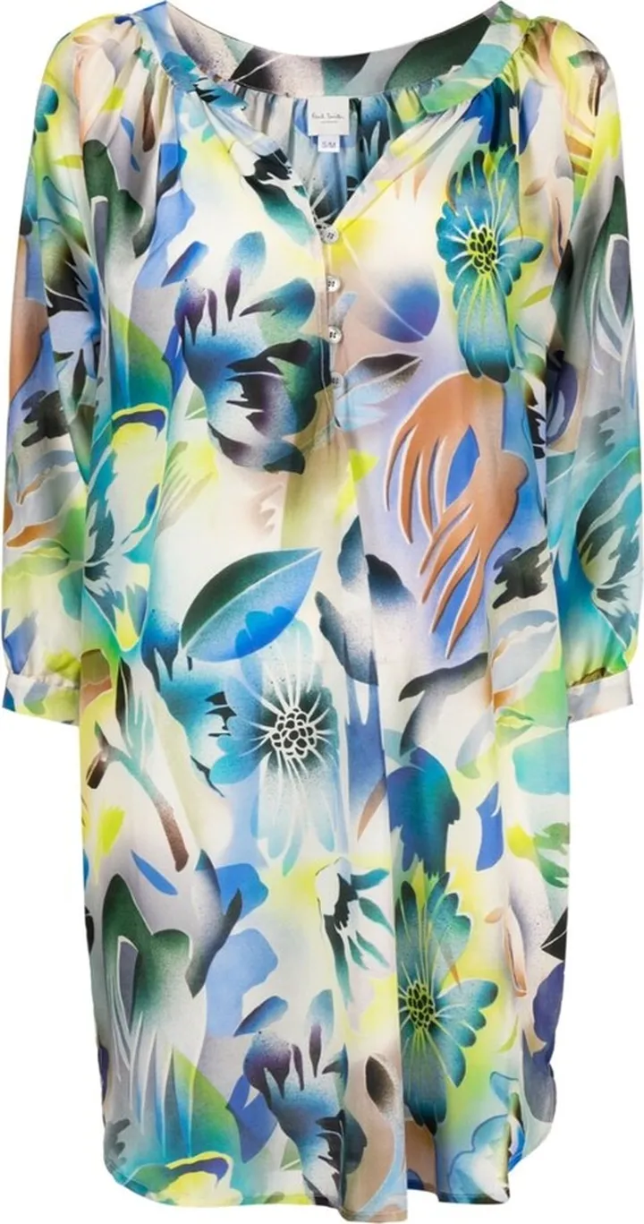 Floral-Print Cotton Blend Tunic