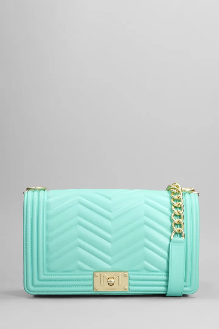 Flat Manhattan M Shoulder Bag In Green Pvc
