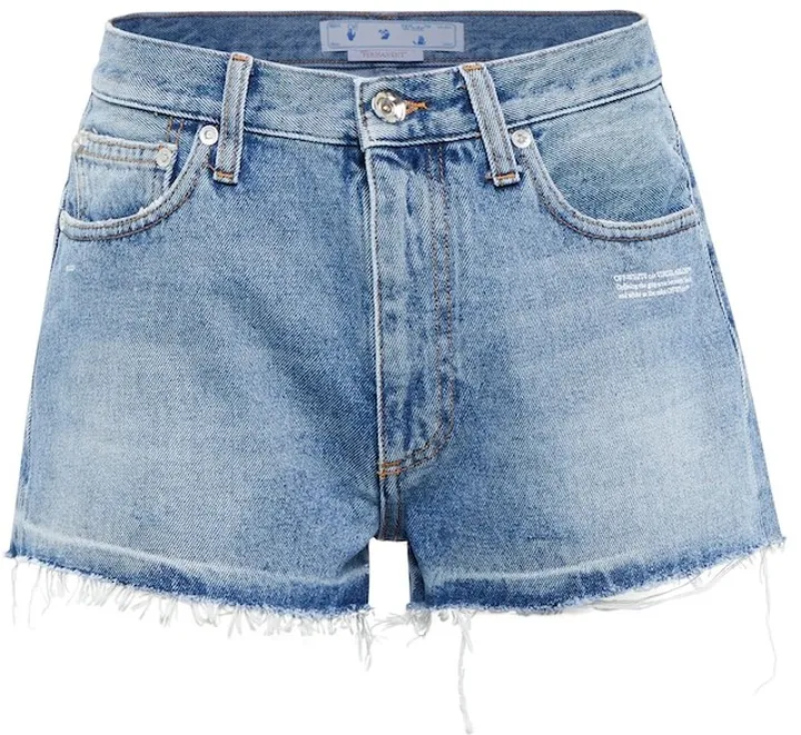 Corporate high-rise denim shorts