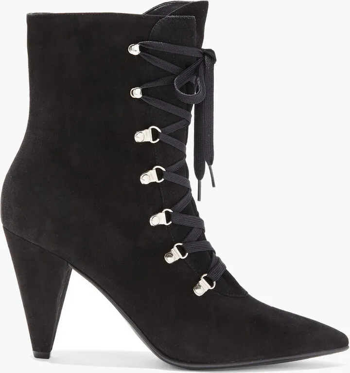 Waterloo 85 lace-up suede ankle boots