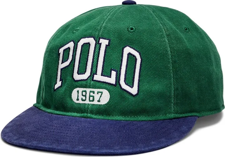 Logo Cotton Chino Ball Cap Hat Green