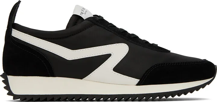 rag & bone Black & White Retro Runner Sneakers