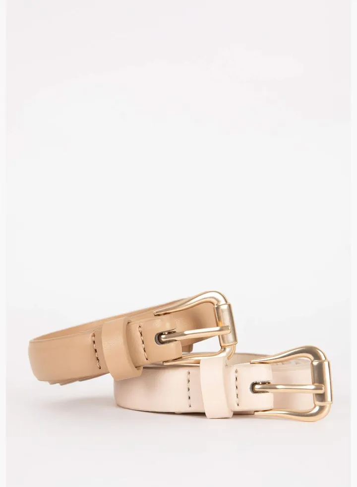 Woman Faux Leather Classic Belt