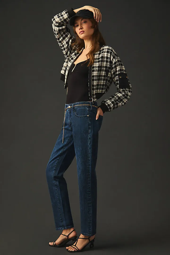 Pilcro Mid-Rise Slim Boyfriend Jeans Blue